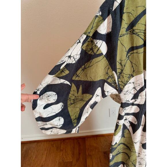 B39 Mara Hoffman Irina Maxi Dress Womens 2 V Neck Boho Resort Tropical - Picture 8 of 10